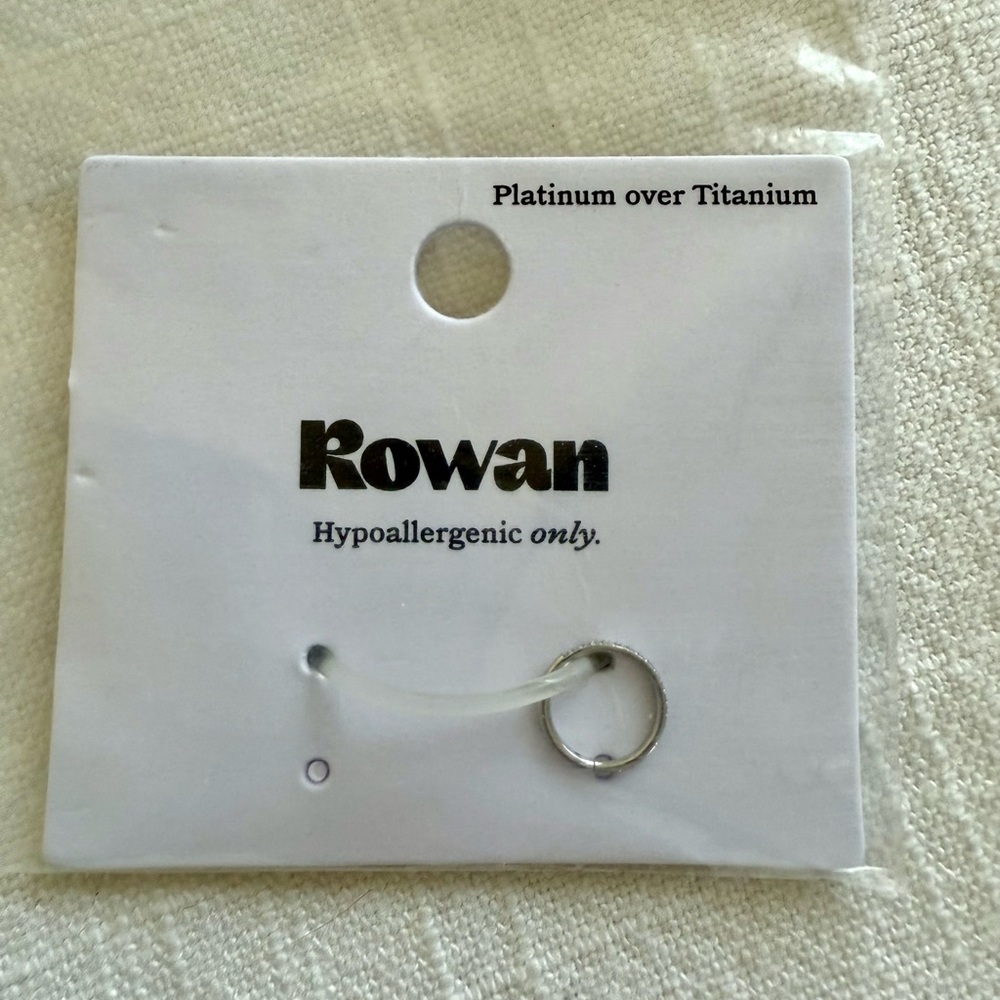 Rowan Platinum over Titanium Hypoallergenic Hoop Earring - Silver